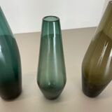 Set of three turmalin vases wilhelm wagenfeld wmf attributed, germany 1960s