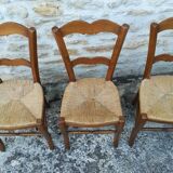 Set of 15 straw chairs
