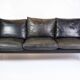 3. Canapé Pers fabriqué en palissandre et coussins en cuir noir par Hans Olsen des années 1960