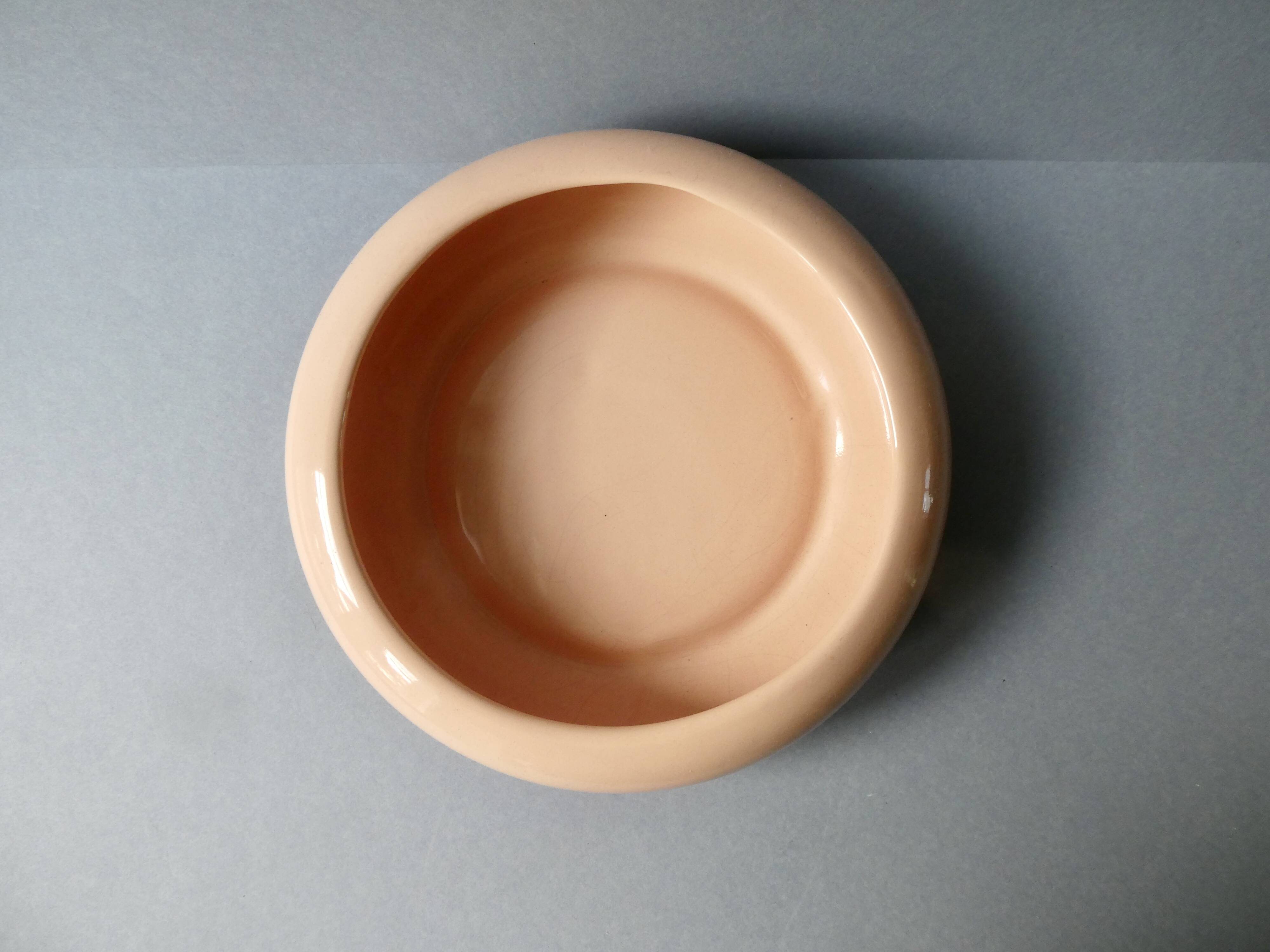 Pastel pink ceramic bowl, Habitat, 90s