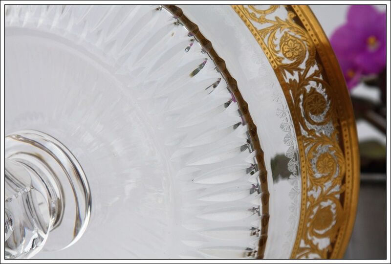 Fuit cup or centerpiece by St Louis Crystal model Thistle