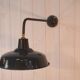 Antique cast iron wall bracket and enamelled globe, 1950s