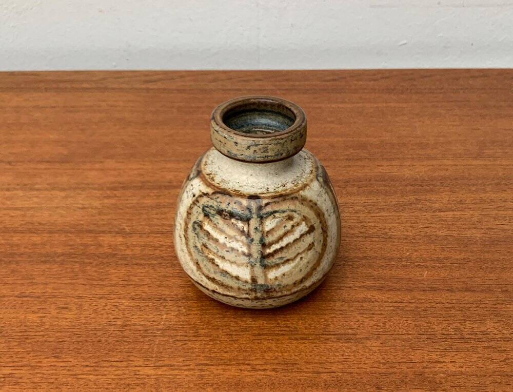 Mid-century Danish vase from Søholm pottery workshop, 1960s.