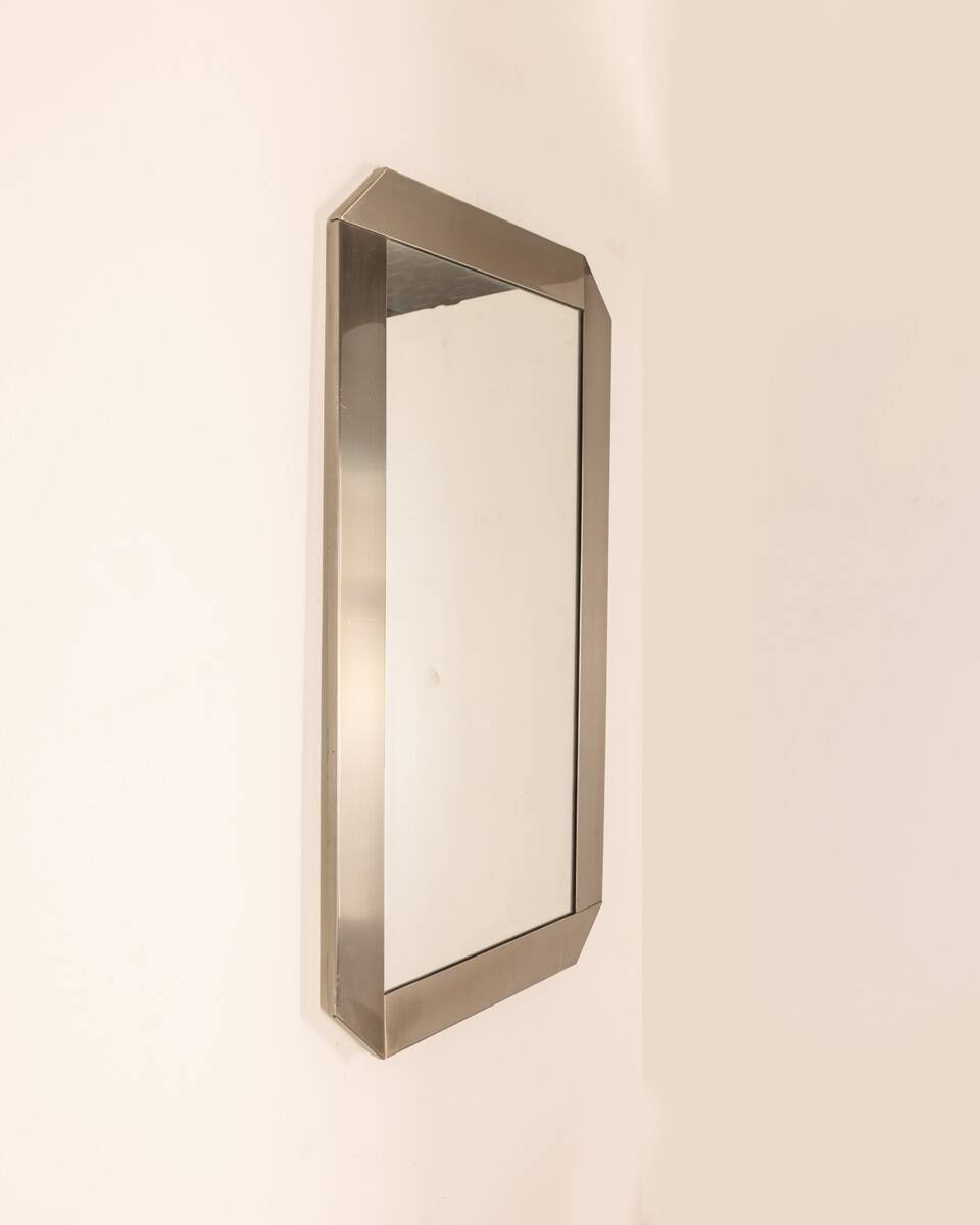 Vintage 70's wall mirror designed by gaetano Scolari for valenti