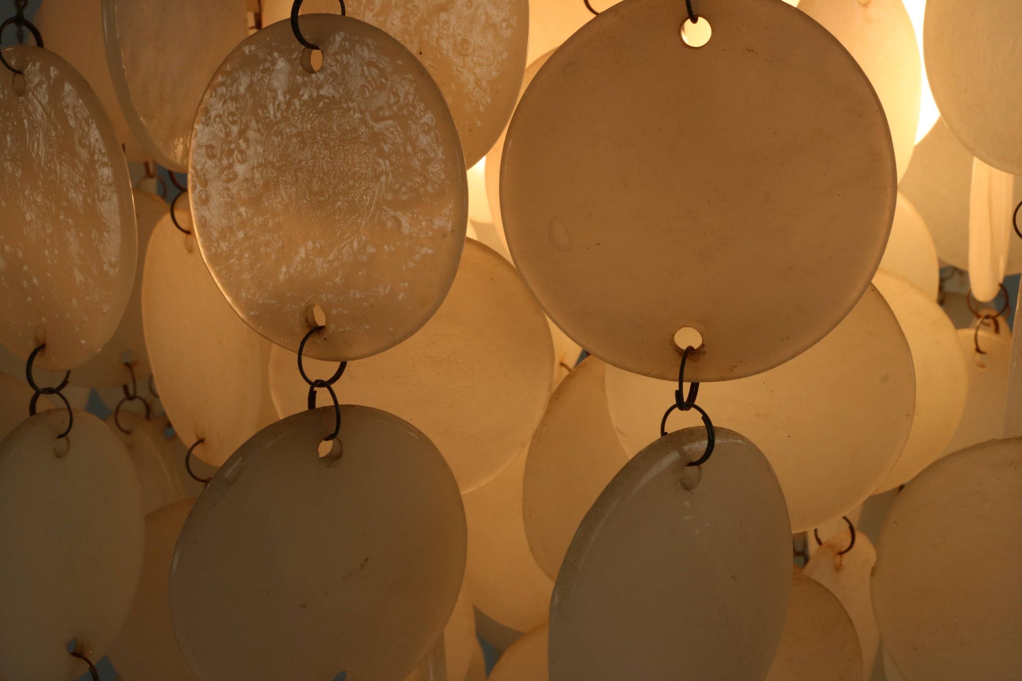 Lustre en pastilles de céramique, années 60