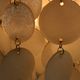 Sixties ceiling lamp with small ceramic shells