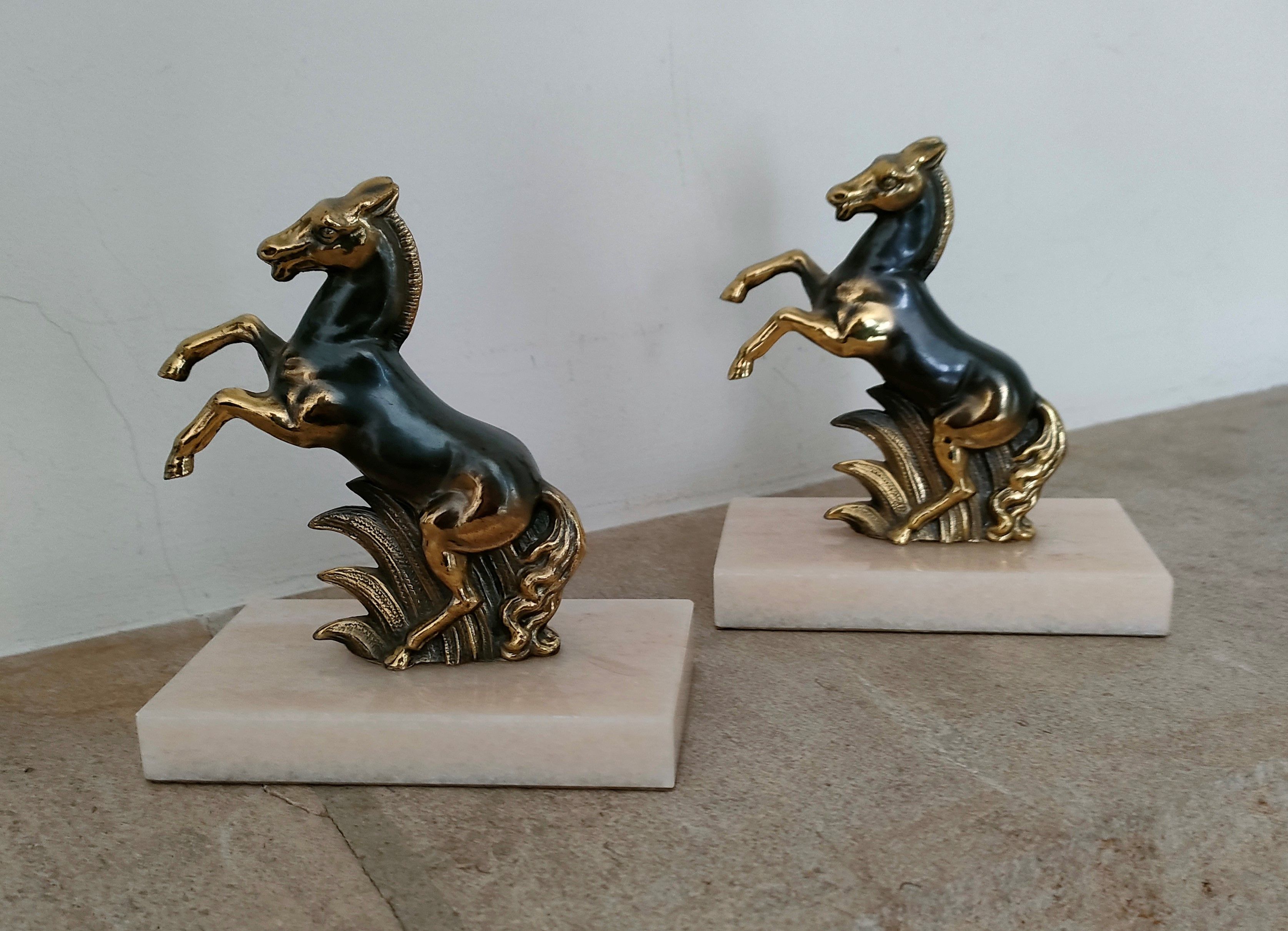 Paire De Serre-livres Tête De Cheval Vintage – 1 Paire, En Résine, Dimensions 17x11x19 Cm, Décoratif, Pour Bureau, Salon, étagère, Style élégant