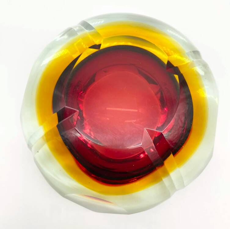 "Rainbow Sommerso" ashtray / Murano, 1960s