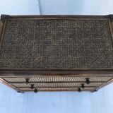 Rattan chest of drawers and canning 60s-70s