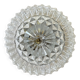 Plafonnier vintage rond en verre moulé