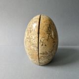 Marble bookends, egg shape