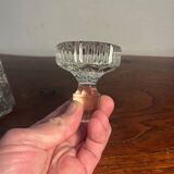 Rectangular carafe in cut glass, Bohemian crystal style