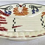 Set of 6 old Onnaing barbotine asparagus plates
