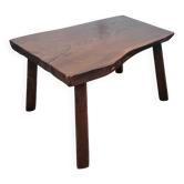 Table basse brutaliste chêne 