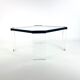 Eightie's glass and plexiglass coffee table