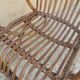 Paire de fauteuils oeufs en rotin vintage des années 60