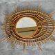 Miroir vintage en rotin ( dit ORTF )