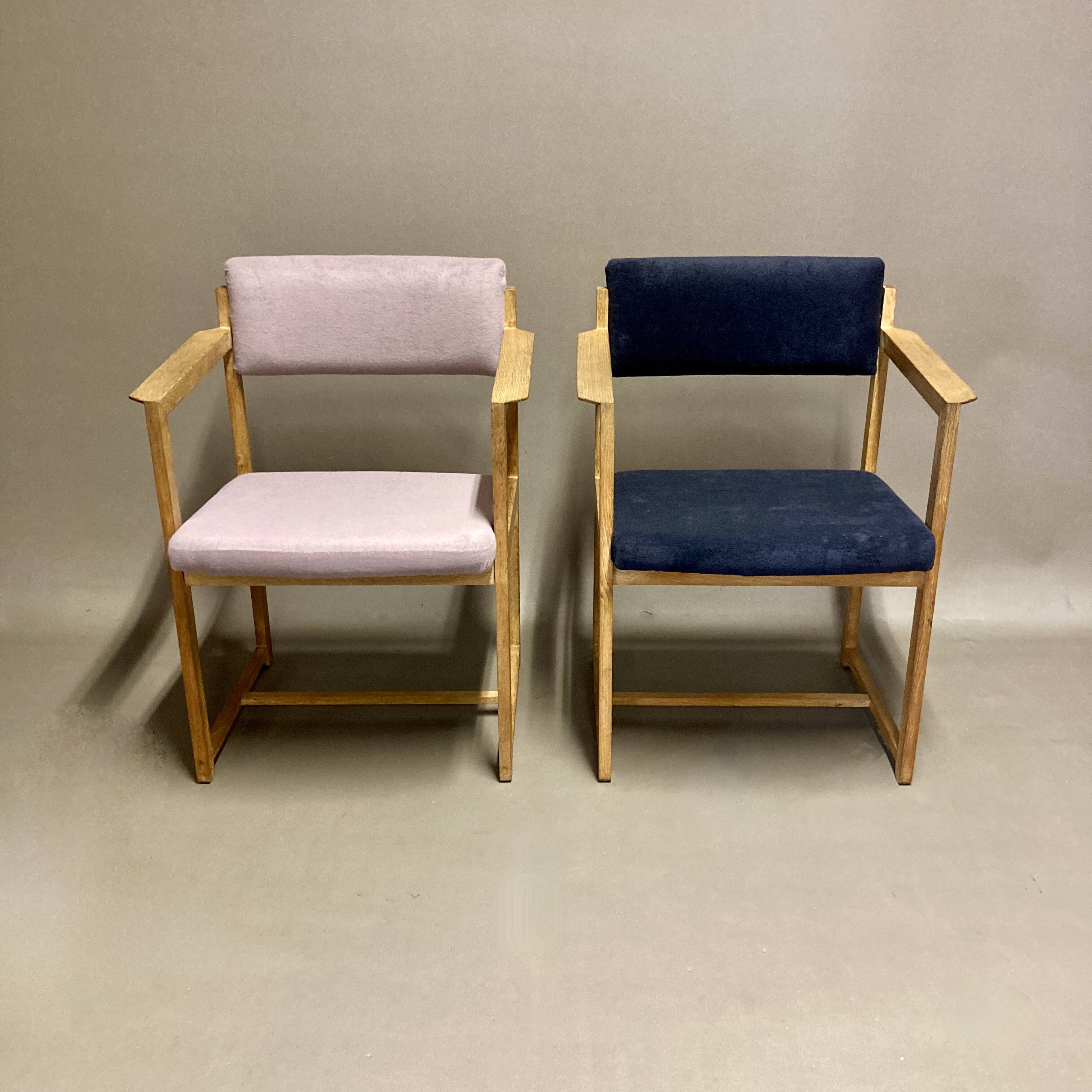 Duo of "Scandinavian Design" armchairs 1960.