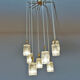 Modernist Crystal hanging 7 Fires, Germany 60s