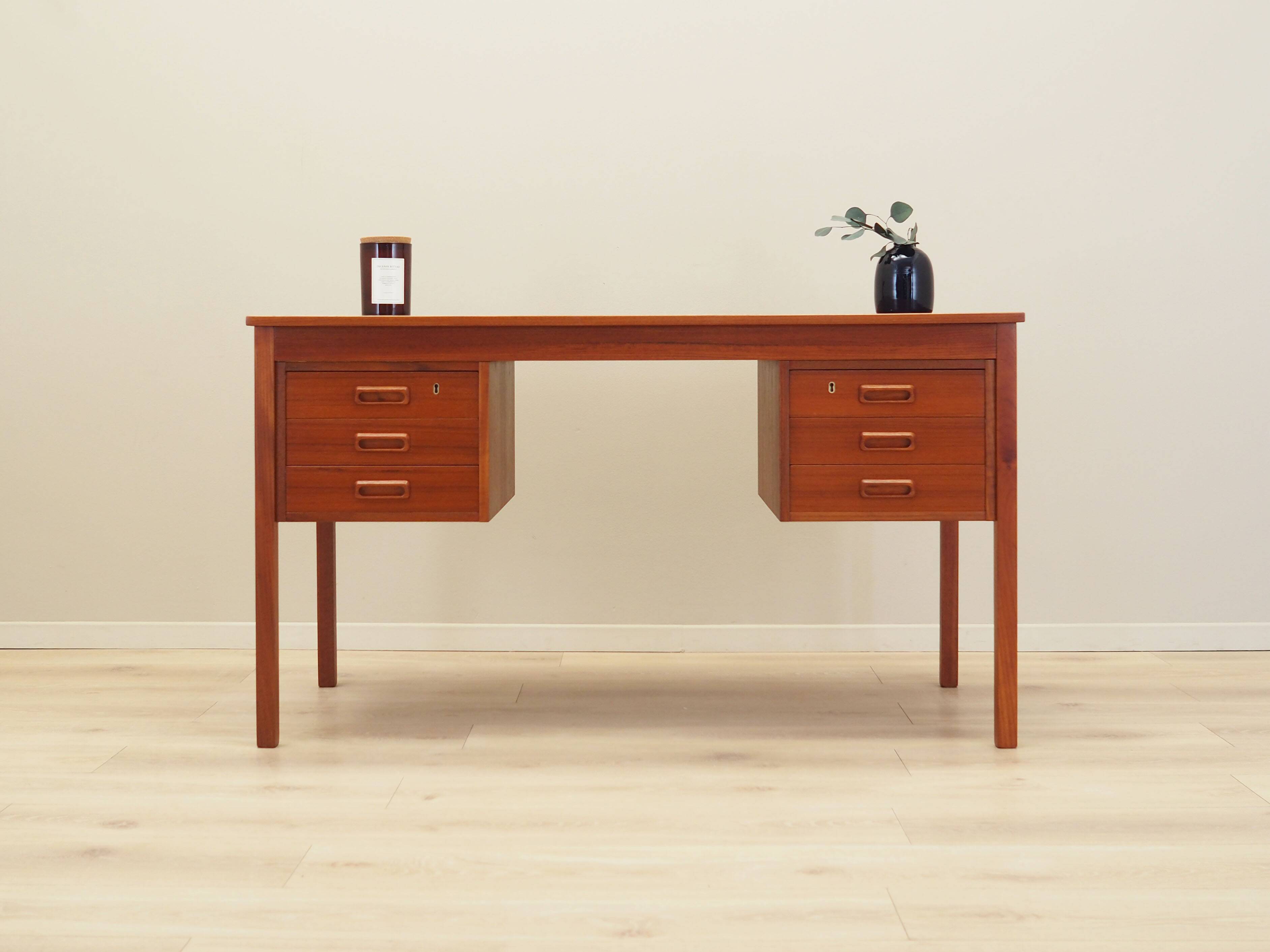 Teak desk, Danish design, 1970s, production: Denmark