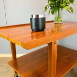 Rolling side table, serving trolley, teak, vintage from the 60s