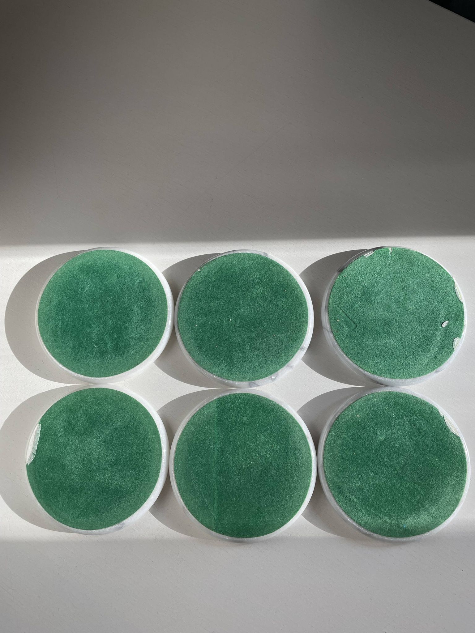 Set de 6 sous-verres en marbre