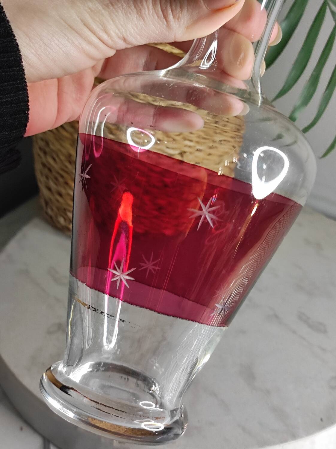 Carafe a liqueur en verre fin