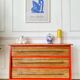 Commode en bambou et rotin vintage