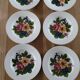 6 vintage deep plates, floral pattern