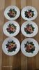6 assiettes creuses vintage, motif floral