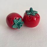 Vintage tomato salt and pepper shakers in slip