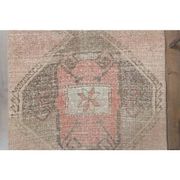 1970s Turkish Oushak Handmade Wool Cotton Orange Runner Rug 98x346