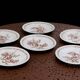 Gien earthenware plates with thistle decoration, set of 6.