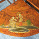 Antique Shibayama Inlaid Japanese Nested Tables in Burr Walnut