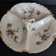 Serving dish beggar porcelain flowered Limoges early 20th century