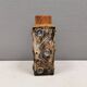 Beautiful square vase with incredible decorations, danish 1980s