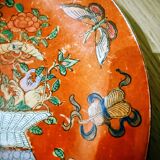 Antique cloisonné porcelain plate