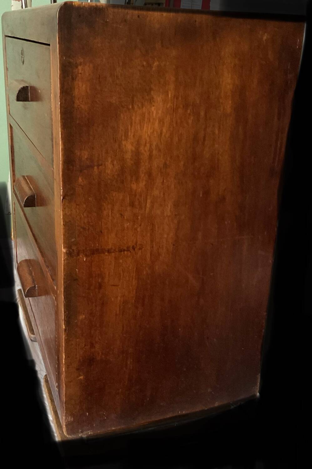 Vintage three-drawer chest of drawers from the 1950s
