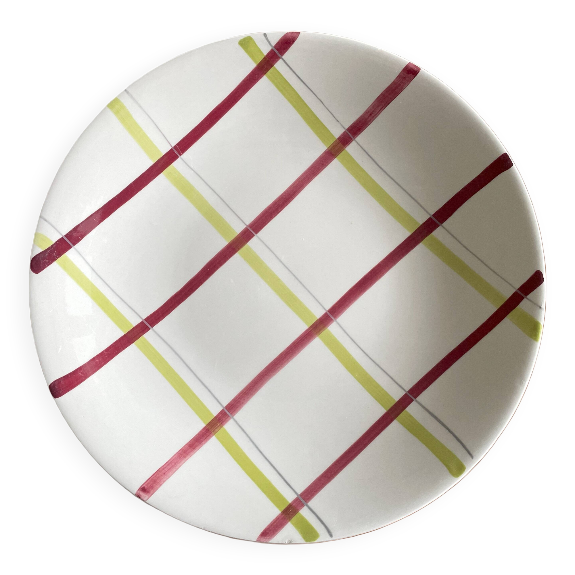 Old hollow earthenware dish from gien