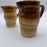 Set of two pitchers in sandstone moulin des loups