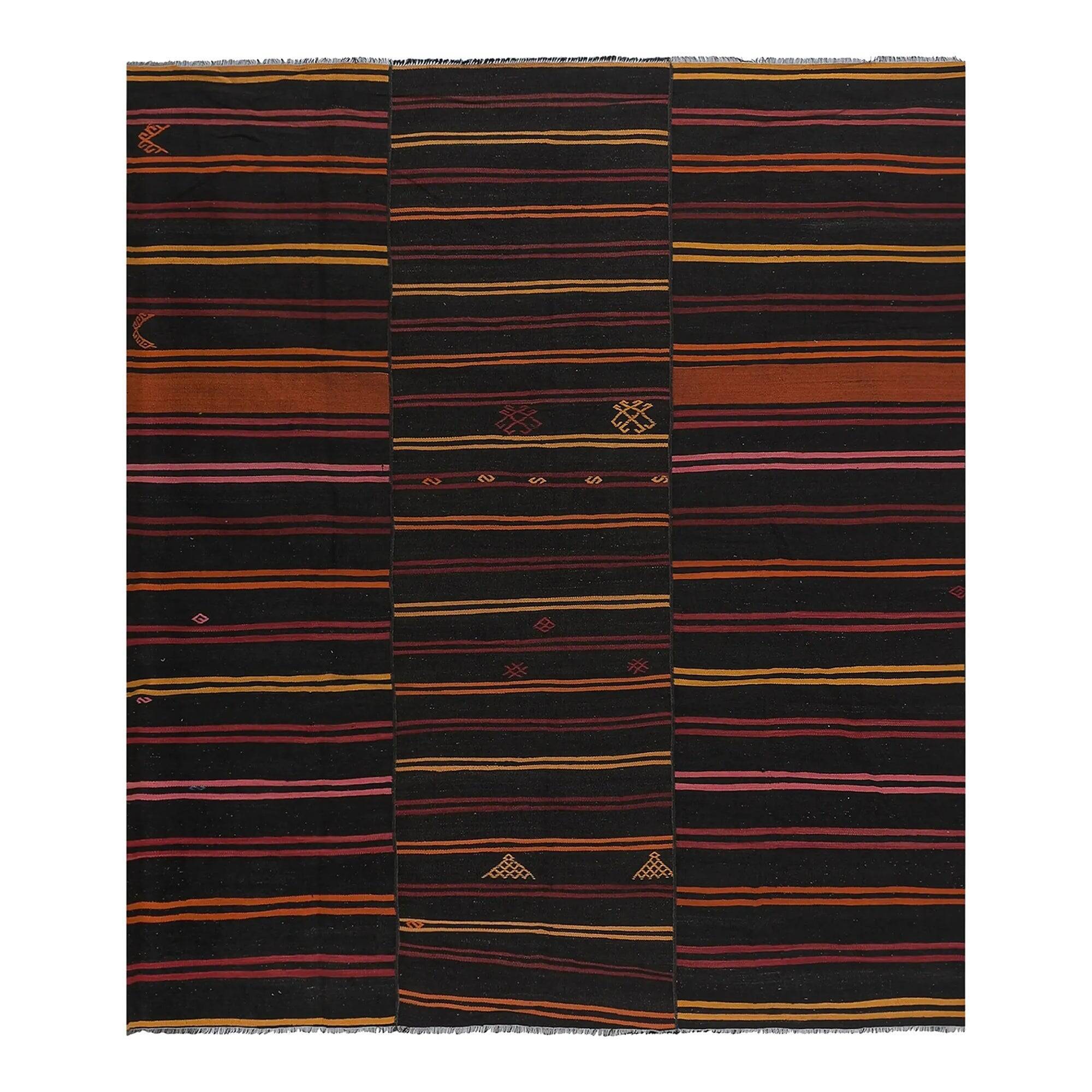 Vintage Turkish kilim, handwoven, 310x360 cm.