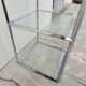 Etagere vitrine à colonne chromé design- 1970s