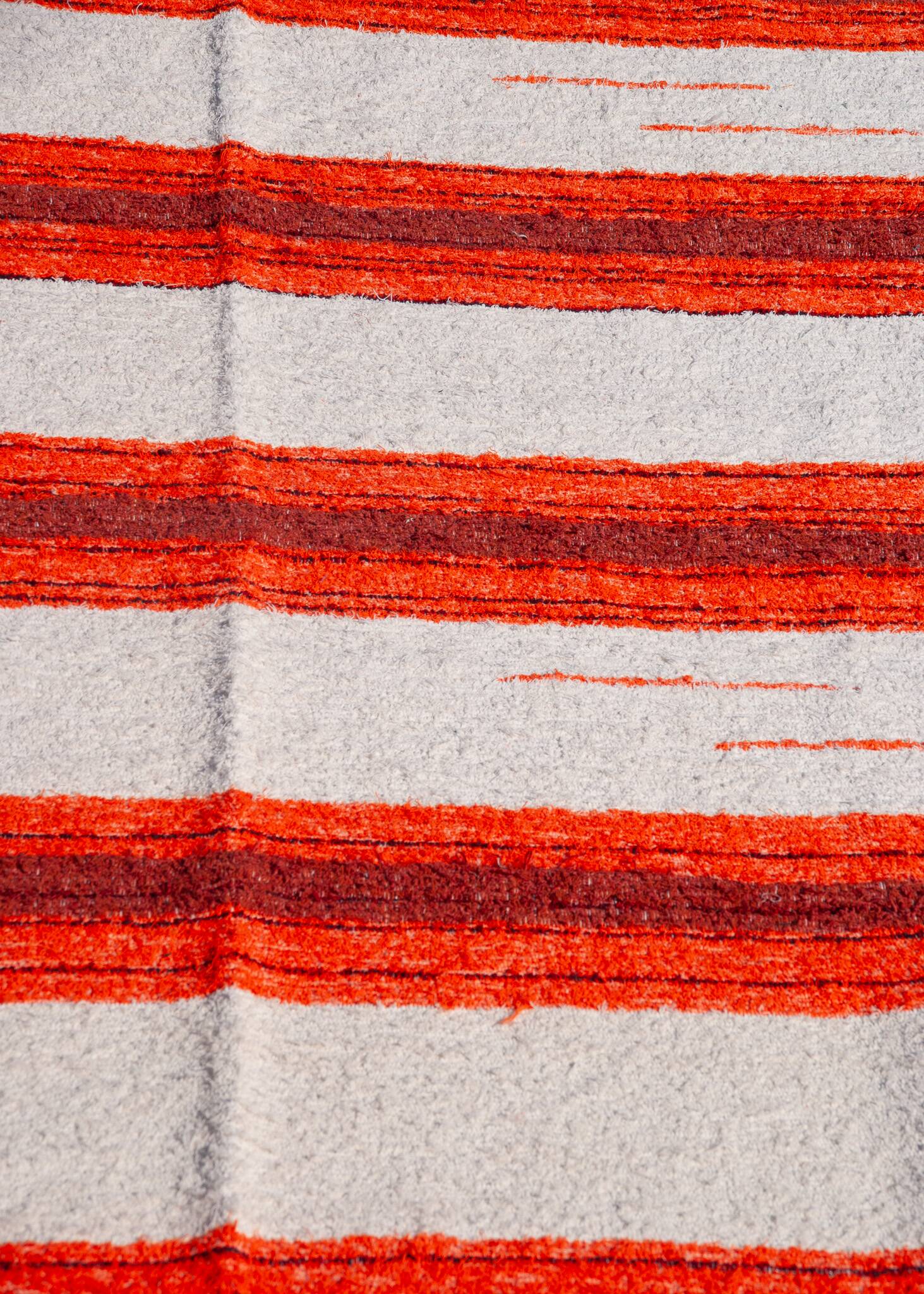 Handmade recycled cotton rug - Orange