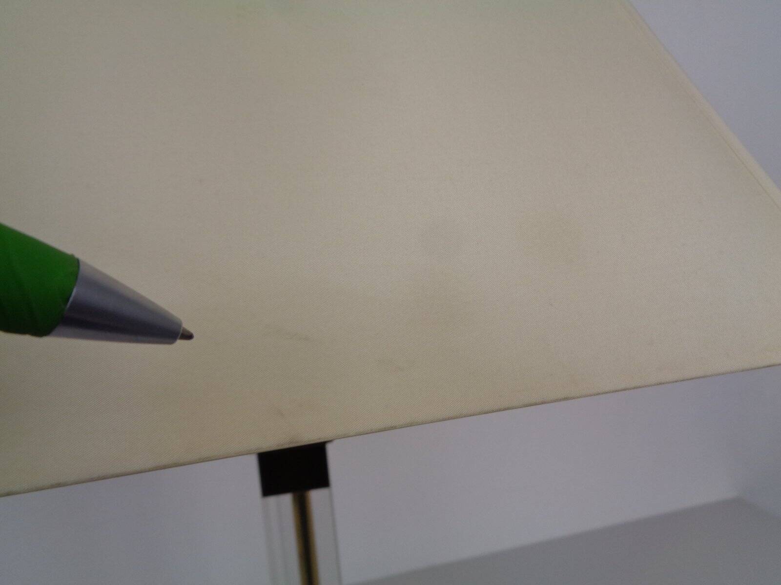 Hollywood Regency Acrylic Glass & Brass Table Lamp, Italy, 1970s