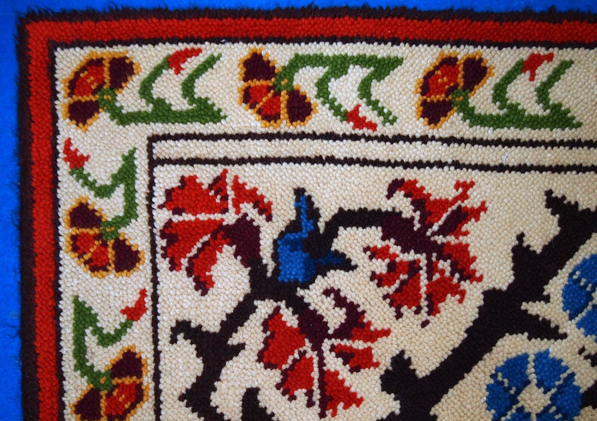 Tapis Vintage Savonnerie en Laine, Années 1970, Élégance Française