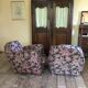 Pair of armchair club tapestry art deco