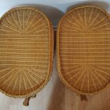 Pair of rattan sofa ends or elephant bedside tables