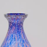 MURANO glass vase with silver leaf inclusions, 1970