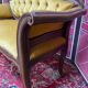 Louis XV style bench upholstered yellow velvet