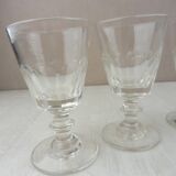 Lot of 5 liquor glasses Caton model, Saint Louis